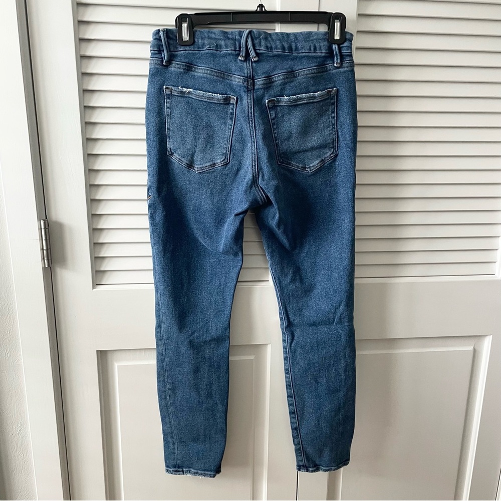Good American Good Leg Mid Rise Skinny Jeans Sculpting Denim 8/29 GLCNFH941T - Picture 2 of 8